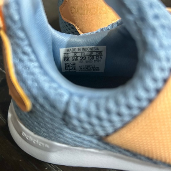Adidas Toddler Lite Racer Sneakers in Blue and Orange - Picture 6 of 7